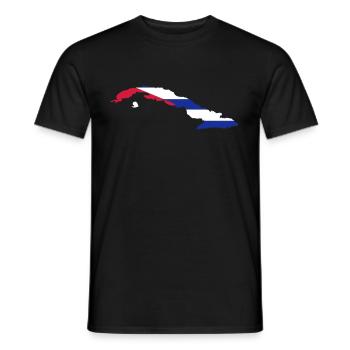 Cuba Shape Flag - Männer T-Shirt - Schwarz - Vorne - AI Model Male 178 light (178cm)