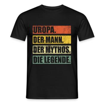 Uropa Legende Lustig Geschenk - Männer T-Shirt - Schwarz - Vorne - AI Model Male 178 light (178cm)