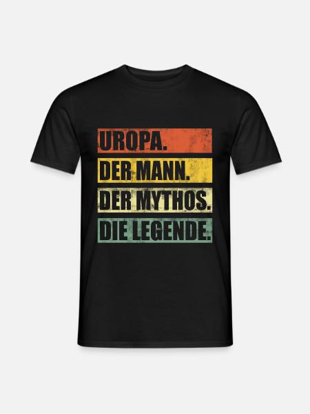 Uropa Legende Lustig Geschenk - Männer T-Shirt - Schwarz