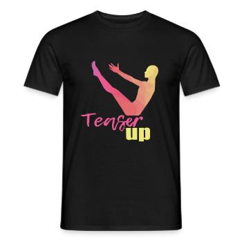 Pilates Geschenk - Männer T-Shirt - Schwarz - Vorne - AI Model Male 178 light (178cm)