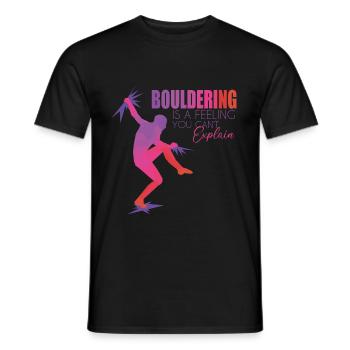 Bouldering - Men's T-Shirt - black - Front - AI Model Male 178 light (178cm)