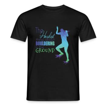 Bouldering - Men's T-Shirt - black - Front - AI Model Male 178 light (178cm)