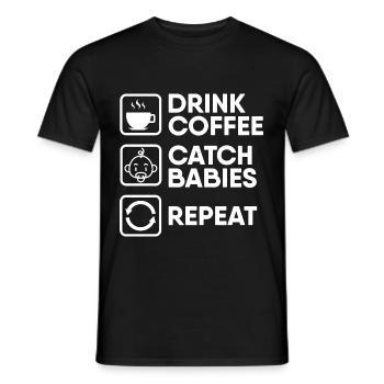 Hebamme Geburtshelfer - Männer T-Shirt - Schwarz - Vorne - AI Model Male 178 light (178cm)