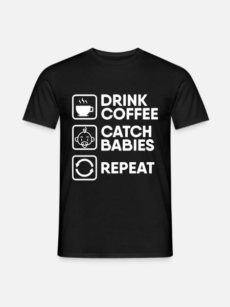 Midwife obstetrician - Men's T-Shirt - black