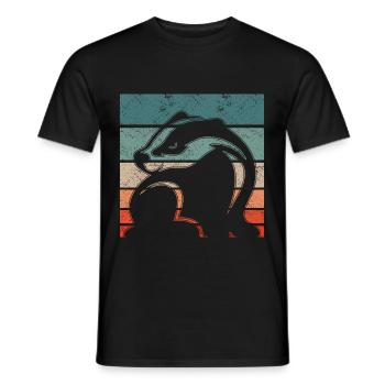 Rétro 1990- 1000 000 000 000 - T-shirt homme - noir - Devant - AI Model Male 178 light (178cm)