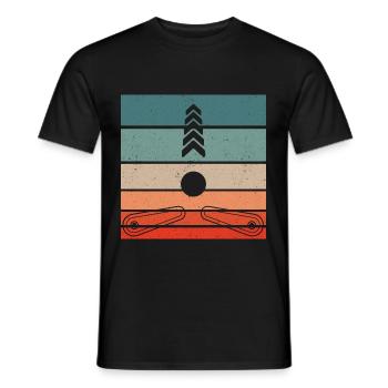 Retro Pinball Flipper Vintage Arcade Gaming - T-shirt homme - noir - Devant - AI Model Male 178 light (178cm)