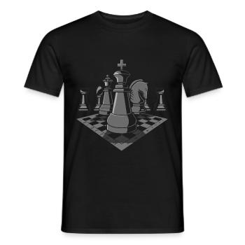 Pièce d’échecs - T-shirt homme - noir - Devant - AI Model Male 178 light (178cm)