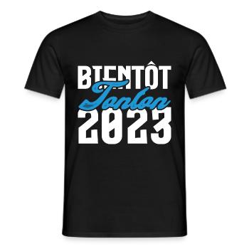 Cadeau Annonce grossesse bientôt Tonton 2023.Oncle - T-shirt homme - noir - Devant - AI Model Male 178 light (178cm)