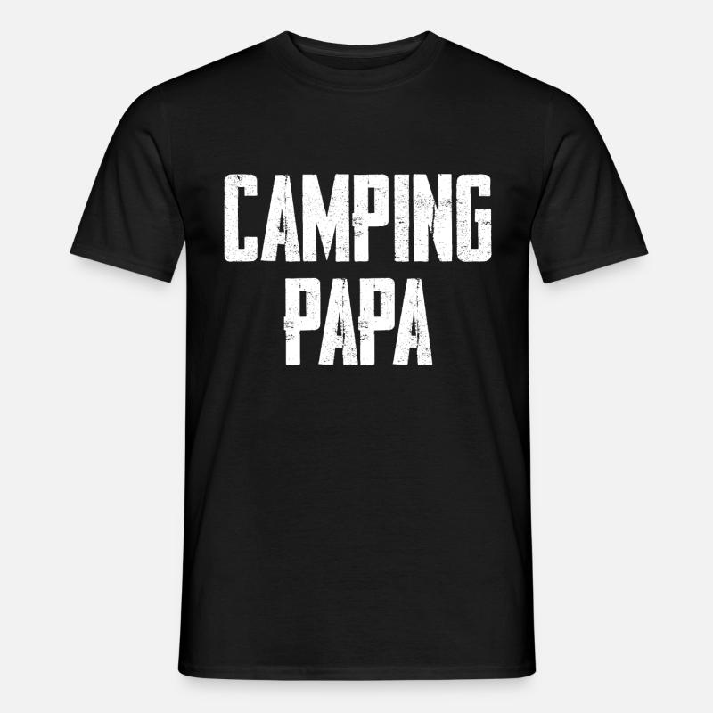 Camping Papa - Männer T-Shirt - Schwarz