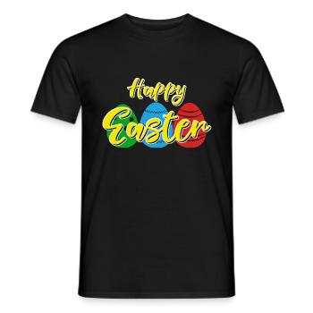 Happy Easter - Easter bunny Easter eggs celebration gift - Men's T-Shirt - black - Front - AI Model Male 178 light (178cm)