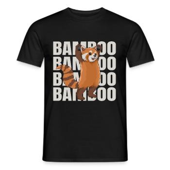 Red Panda Design für einen Red Panda Zoowärter - Männer T-Shirt - Schwarz - Vorne - AI Model Male 178 light (178cm)