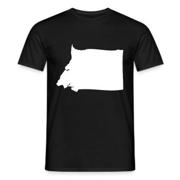 Equatorial Guinea map flag - Men's T-Shirt - black - Front - AI Model Male 178 light (178cm)