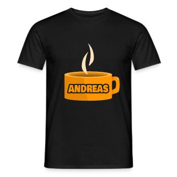 Gift for Andreas - Men's T-Shirt - black - Front - AI Model Male 178 light (178cm)