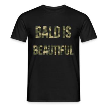 Soldier Bald Gift Idea Bald Is Beautiful - Men's T-Shirt - black - Front - AI Model Male 178 light (178cm)