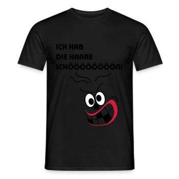 Ich hab die Haare schön - Männer T-Shirt - Schwarz - Vorne - AI Model Male 178 light (178cm)