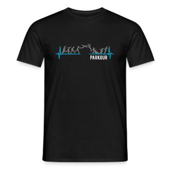Parkour Freerunning Herzschlag - Männer T-Shirt - Schwarz - Vorne - AI Model Male 178 light (178cm)
