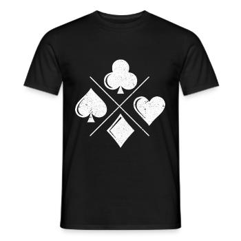 Poker Karten Chips - Texas Holdem Poker - Männer T-Shirt - Schwarz - Vorne - AI Model Male 178 light (178cm)