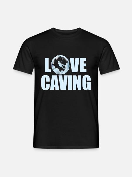 Love Caving - Speleology Potholing Speleo Caver - Men's T-Shirt - black
