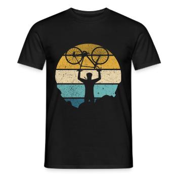 Retro Radcross Cyclocross Cyclocross Cross Country Race - Men's T-Shirt - black - Front - AI Model Male 178 light (178cm)