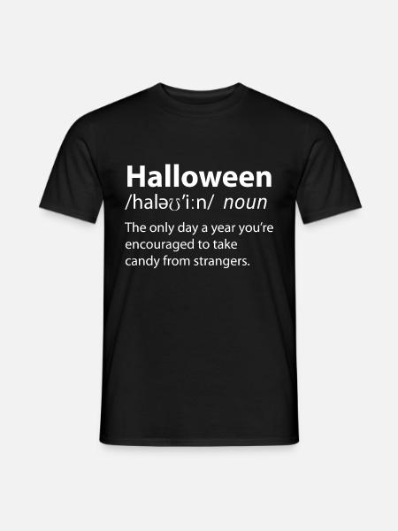 Halloween Funny Dictionary Definition - Men's T-Shirt - black