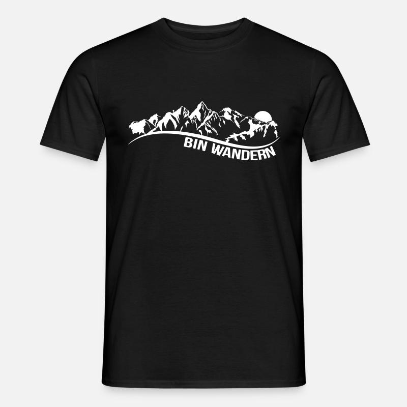 bin wandern - Männer T-Shirt - Schwarz