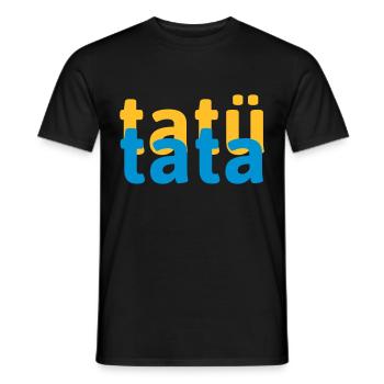 tatü tata Sirene abstrakte Wörter - Männer T-Shirt - Schwarz - Vorne - AI Model Male 178 light (178cm)