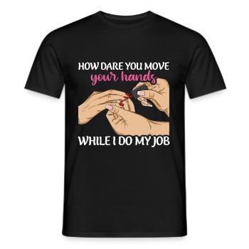 Nail design Design for a nail designer - Men's T-Shirt - black - Front - AI Model Male 178 light (178cm)