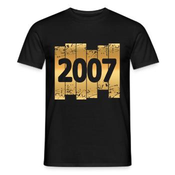 en 2007 - T-shirt homme - noir - Devant - AI Model Male 178 light (178cm)