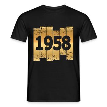 1958 - Men's T-Shirt - black - Front - AI Model Male 178 light (178cm)