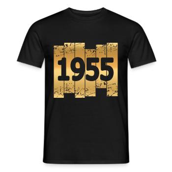 1955 - Men's T-Shirt - black - Front - AI Model Male 178 light (178cm)