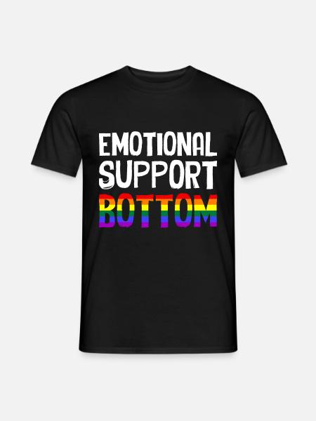Emotional Support Bottom - Männer T-Shirt - Schwarz
