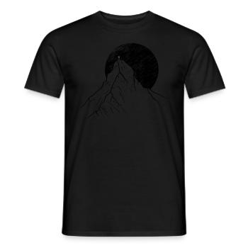 Matterhorn sun mountains - Men's T-Shirt - black - Front - AI Model Male 178 light (178cm)