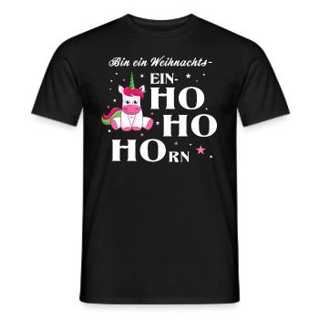 Licorne Noël Unicorn Christmas cadeau - T-shirt homme - noir - Devant - AI Model Male 178 light (178cm)