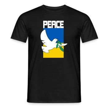 Ukraine Flagge Frieden Geschenkidee - Männer T-Shirt - Schwarz - Vorne - AI Model Male 178 light (178cm)