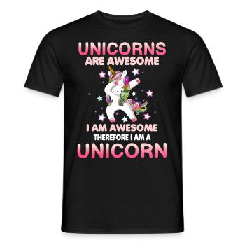 Einhörner sind Fantastisch - Männer T-Shirt - Schwarz - Vorne - AI Model Male 178 light (178cm)