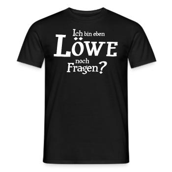 Sternzeichen Löwe - Männer T-Shirt - Schwarz - Vorne - AI Model Male 178 light (178cm)