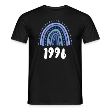 Blue Rainbow Année de naissance née en 1996 - T-shirt homme - noir - Devant - AI Model Male 178 light (178cm)