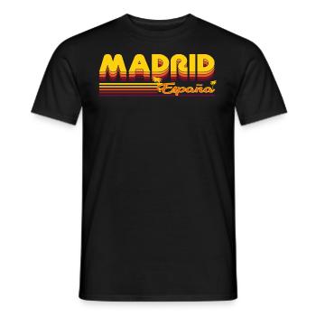 Madrid, sommerliches Urlaubs Design der Hauptstadt - Männer T-Shirt - Schwarz - Vorne - AI Model Male 178 light (178cm)