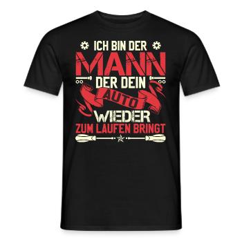 Männer Auto Werkstatt KFZ Mechaniker - Männer T-Shirt - Schwarz - Vorne - AI Model Male 178 light (178cm)