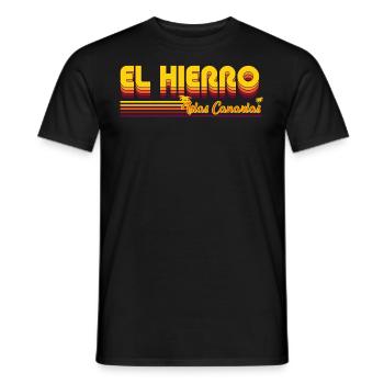 El Hierro eine kanarische Insel Design - Männer T-Shirt - Schwarz - Vorne - AI Model Male 178 light (178cm)
