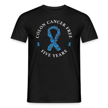 Années sans cancer colorectal 5 sans cancer colorectal - T-shirt homme - noir - Devant - AI Model Male 178 light (178cm)