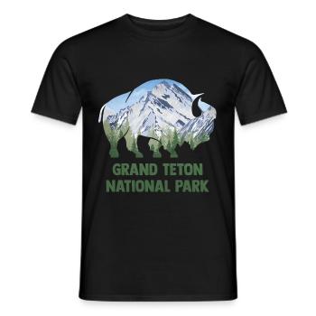 Parc national usa-américain - T-shirt homme - noir - Devant - AI Model Male 178 light (178cm)