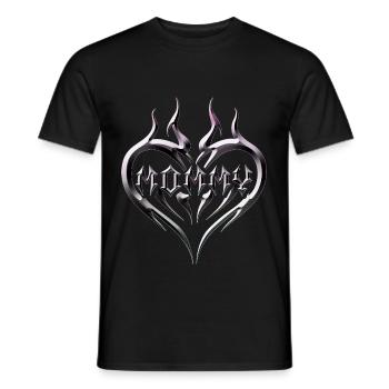Tribal Heart Tattoo for Emo and Goth - Men's T-Shirt - black - Front - AI Model Male 178 light (178cm)