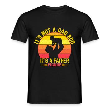 Dad Bod Father Figure - Männer T-Shirt - Schwarz - Vorne - AI Model Male 178 light (178cm)