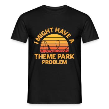 Roller coaster saying for a roller coaster fan - Men's T-Shirt - black - Front - AI Model Male 178 light (178cm)