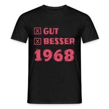 Gut Besser Jahr 1968 - Männer T-Shirt - Schwarz - Vorne - AI Model Male 178 light (178cm)