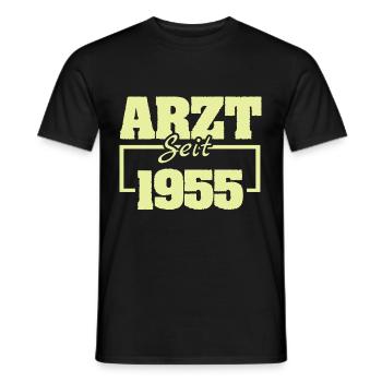 1955 - Männer T-Shirt - Schwarz - Vorne - AI Model Male 178 light (178cm)