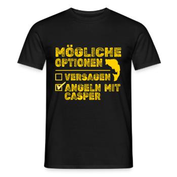 Angeln Fisch Casper - Männer T-Shirt - Schwarz - Vorne - AI Model Male 178 light (178cm)