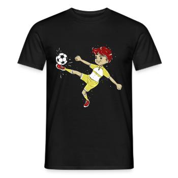 Football Football - Men's T-Shirt - black - Front - AI Model Male 178 light (178cm)