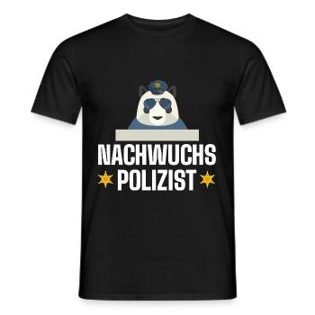 Polizist Polizei Kommissar - Männer T-Shirt - Schwarz - Vorne - AI Model Male 178 light (178cm)